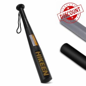 Hikeen 17 inch Robust Steel Baseball Bat for Adult Kids With Non-Slip Handle and Paracord Wrist Strap