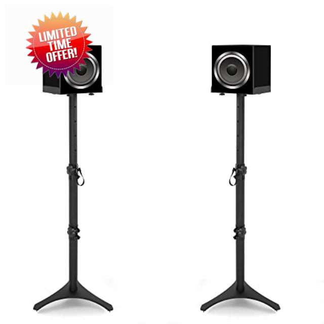 Speaker Stand Height Adjustment for Satellites Speaker up to 5KG