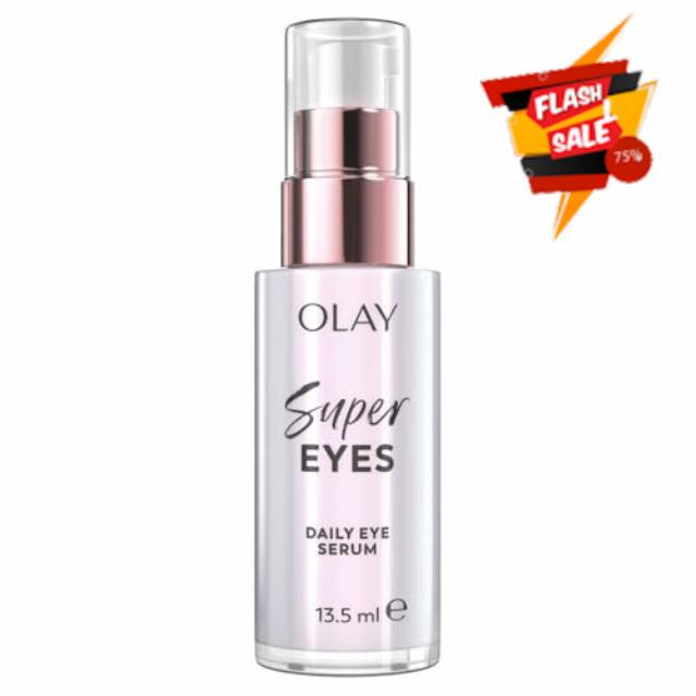 OLAY Super Eyes Daily Eye Serum for Dark Circles and Puffy Eyes 13.5 mL - With a Super Depuff Eye Roller - Vitamin C