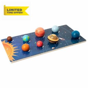 Wooden Solar System Model for Kids 3+