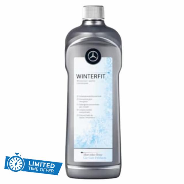 Mercedes-Benz Genuine Windscreen Washer Fluid With Antifreeze Concentrate 1L WinterFit Streak-Free Winter Screen Wash Universal Fit OEM A000986940111 Cold Weather Cleaning