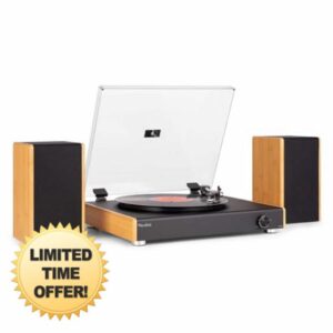 Audizio RP335BB retro record player with speakers