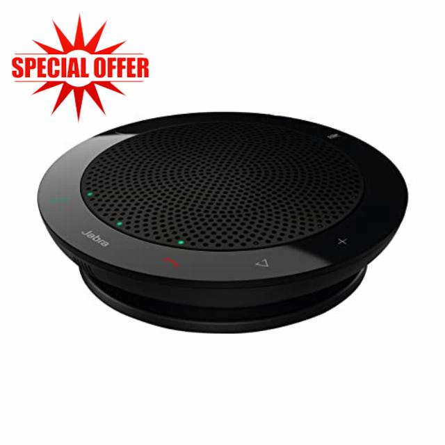 Jabra Speak 410 Speaker Phone - Unified Communications Optimised Portable Conference Speaker with USB - Plug-And-Play Connectivity with Computers