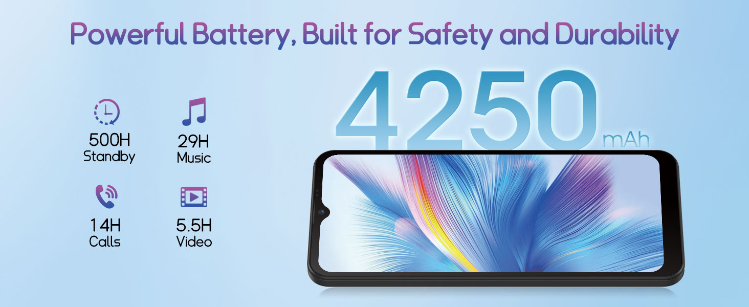 Advertisement showing tablet devices with colorful displays and technical specifications.