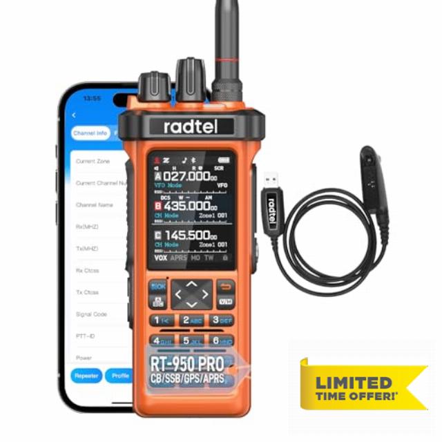 Radtel RT-950 PRO Ham Radio GPS/APRS