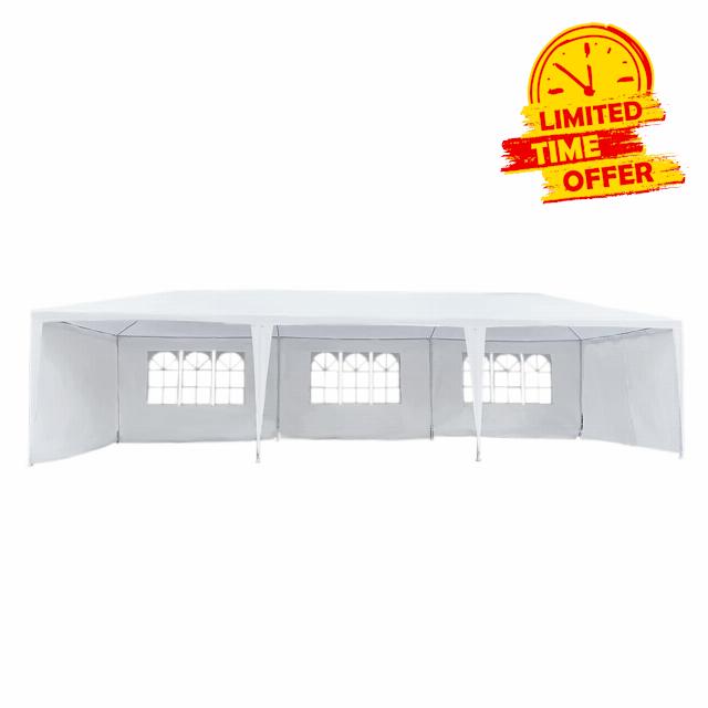 Gazebo Marquee 9X3m Canopy Party Tent with Sidewall And Windows