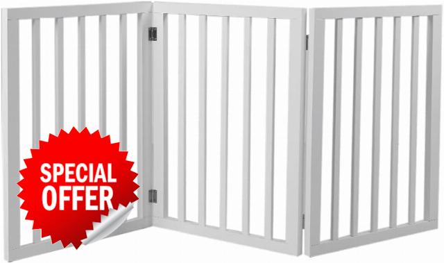 Skylos Freestanding Dog Gates for Doorways and Barriers