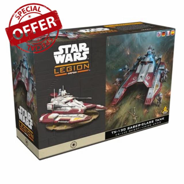 Asmodee | Star Wars Legion - TX-130 Saber Tank | Miniatures Tabletop Game | Ages 14+ | 2 Players | 3 Hours Playing Time