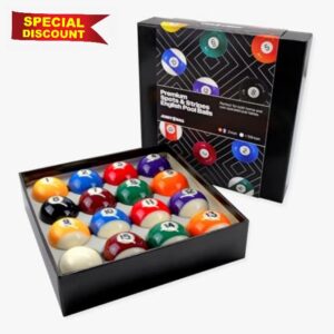 PREMIUM GRADE 2" Inch (50.8mm) English Pool Balls + 1 7/8 Inch Cue Ball - Perfect for Home Tables and Coin-operated Tables