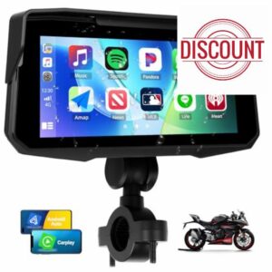 SIXWIN 6.86 Inch Motorcycle GPS Navigation System with Wireless CarPlay & Android Auto