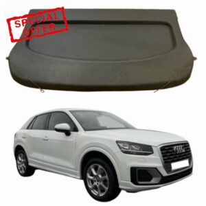 Car Parcel Shelf - Compatible with Audi Q2 2016-2024 | Sturdy Boot Cover with Cord for Extra Storage | Space Saving Car Accessories | Black | TCC Parcel Shelf Direc