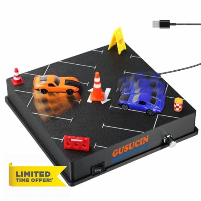 Magnetic Drift Pad for Hot Wheels Cars 1:64 – Spinning Drift Track with Adjustable Speed & Direction