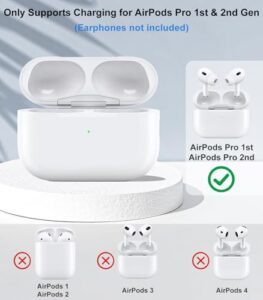 Charger Case Replacement for AirPods Pro 2 & 1 with Gray Lanyard