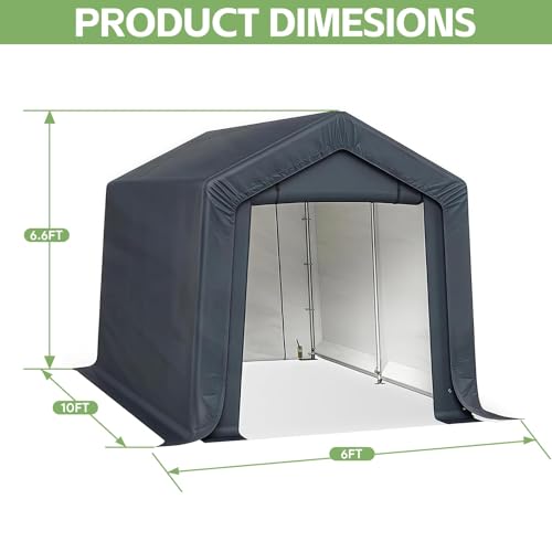 Outdoor Garden Storage Tent with Roll-Up Zipper Door and Ventilated Window for Patio Yard Garage