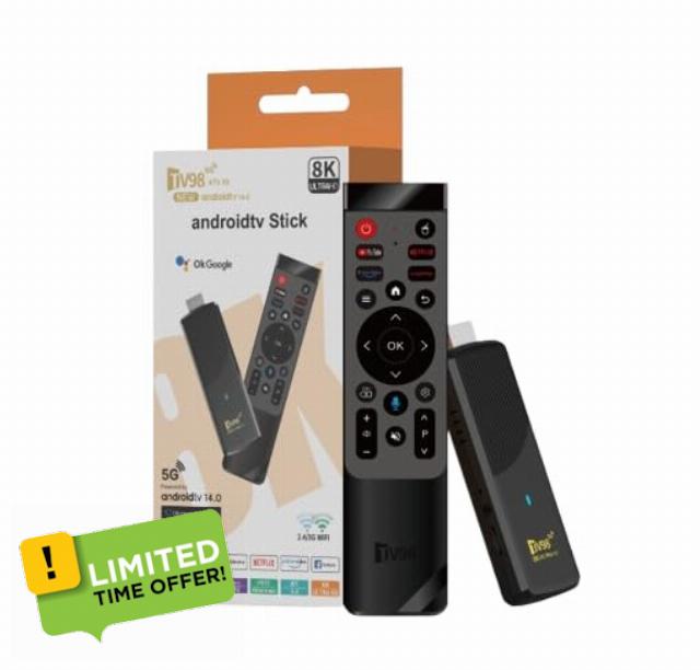 TV98 Android TV 14.0 Streaming Stick