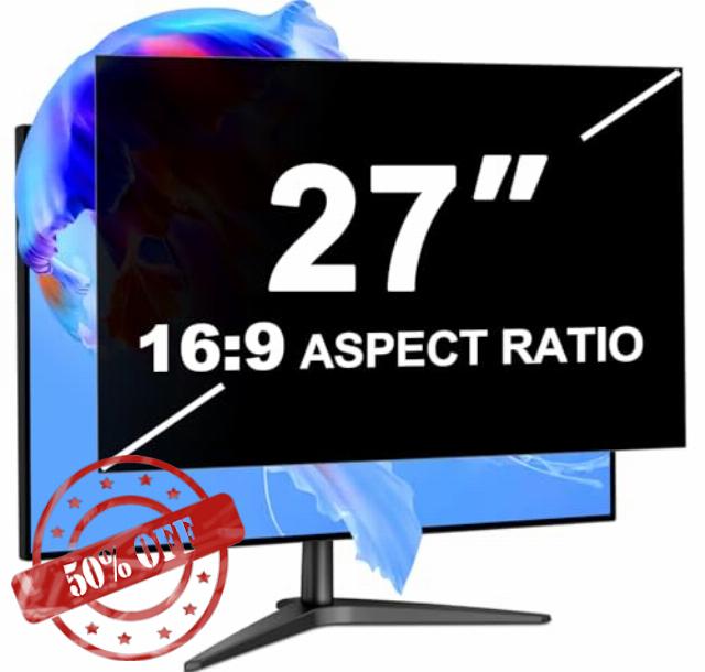 LUSA DESIGN 27 Inch Computer Monitor Privacy Screen Filter for 16:9 Aspect Ratio