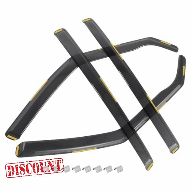 Wind Deflectors Compatible with Ford S Max MK1 Facelift 2010-2015 5 Door MPV 4pc - Keep Your Car Ventilated in Rain - Reduce Wind Turbulence - Tinted In-Channel Type