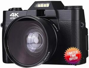 Korons Digital Camera(Black + lens