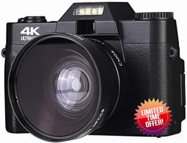 Korons Digital Camera(Black + lens