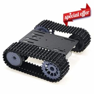 Smart Tank Car Chassis Tracked Crawler Robot with Dual DC 12V Motor for DIY for T101-P/TP101