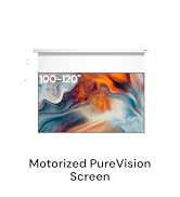 Text reads '120-200' and 'Outdoor Portable Folding Screen'. Multiple views of a projection screen with abstract orange and blue design elements.