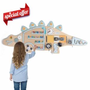 Wooden Dinosaur Activity Wall Busy Boards Sensory Panels | Wooden Busy Boards Dinosaur