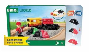 BRIO World Cargo Gemstone Starter Set Travel Toy Train Set for Kids Age 3 Years Up - Wooden Toddler Toys & Games