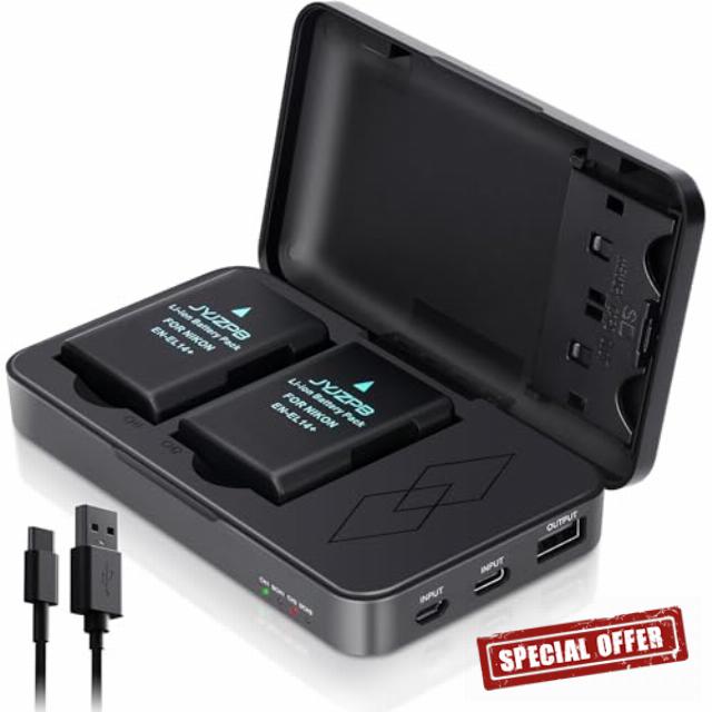 JYJZPB EN-EL14 EN-EL14A Battery for Nikon D3200