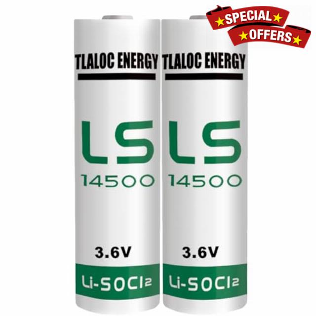 ER14505 Battery for Water Electricity Gas Meter PLC Facility Equipment ER14505 AA 3.6V 2700mAh Lithium Battery Li-SOCL₂ Non-Rechargeable LS14500 Batteries（2 Pack）