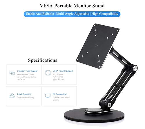 Compatible with Up To 19inch Monitors