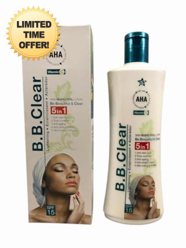 B.B.Clear 5-in-1 Skin Respectful Lotion with AHA & Vitamin C – SPF 15 (300ml)