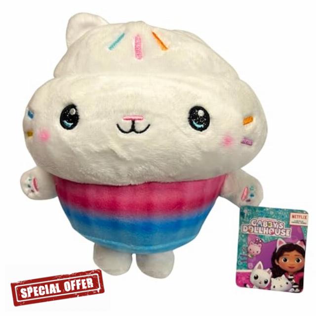 DREAMWORKS GABBY'S DOLLHOUSE - Large 25-35cm Super Soft Gift Quality Embroidered Plush - (Cakey Cat)