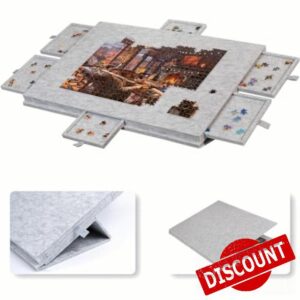 Jigsaw Puzzle Board with 6 Drawers