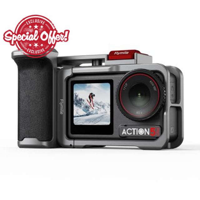 BRDRC Grip Kit for DJI Action 5 Pro 4 3 (with Cage)