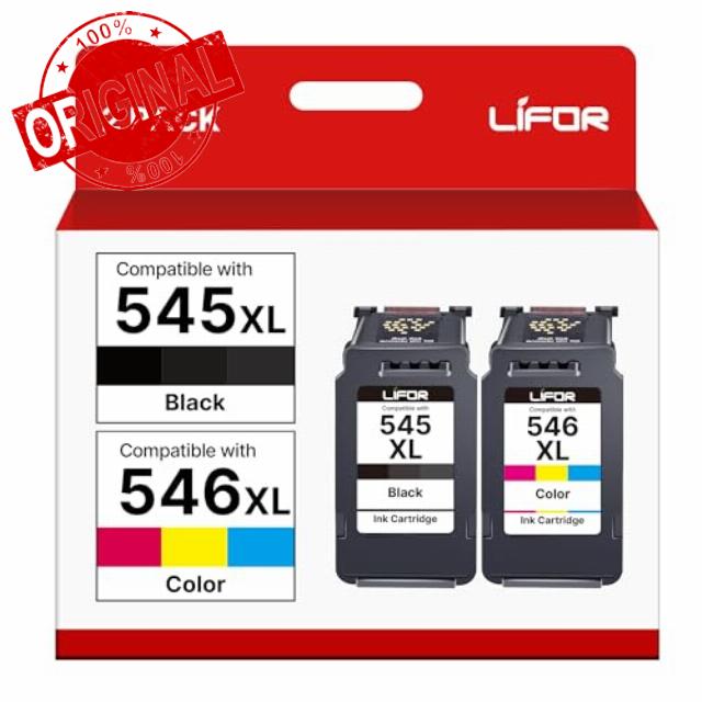 LIFOR 545XL Black 546XL Colour Printer Ink Replacement for Canon 545 546 ink cartridges PG-545 CL-546 XL for Pixma TS3350 TS3355 TS3150 TS3300 TR4550 MG2550S MG3050 TR4500 TS3100 TR4551 TR4650 MX495