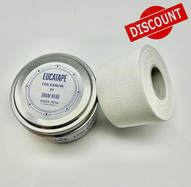Eucatape Eucalyptus Infused Dancing Tape - Heals and Protects from Blisters Cuts Dry Skin in Ballet Salsa Hip Hop Ballroom Contemporary Latin Irish Modern Jazz Tap (White