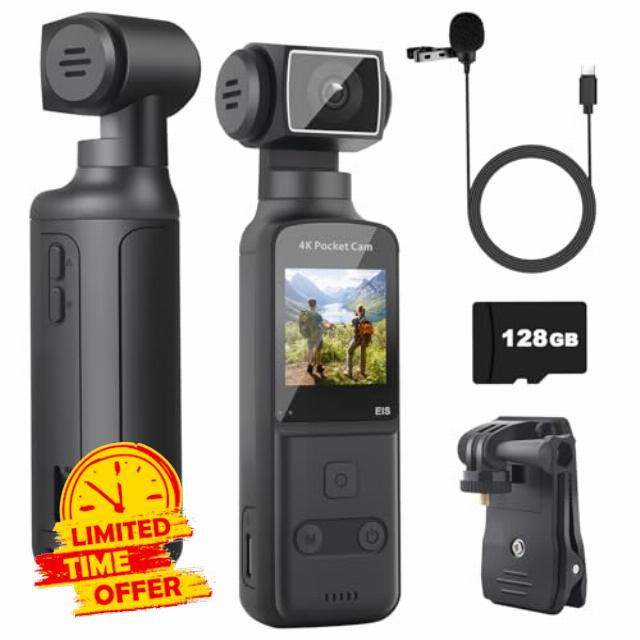 ZOMFOM 4K Body Camera with External Microphone