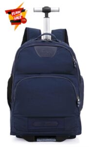 House Of Leather Convertible Rolling Laptop Backpack