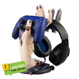 Grupo Erik Gaming Controller Holder & Headphone Stand - Cyberpunk | Gaming Accessories For Desk