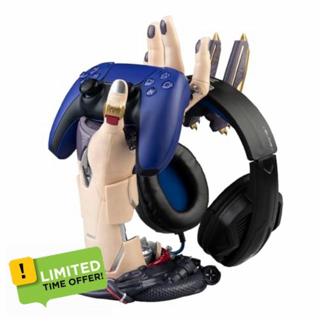 Grupo Erik Gaming Controller Holder & Headphone Stand - Cyberpunk | Gaming Accessories For Desk