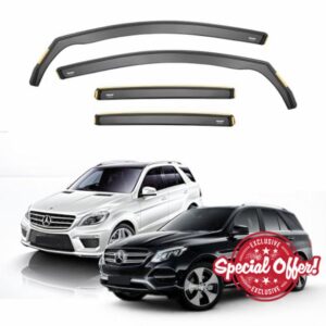 ISPEED Wind Deflectors For Mercedes GLE/ML-Class W166 2011-2018 4pc Set | Keep Your Car Ventilated In Rain & Wind