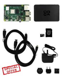 _atxx Raspberry Pi 4 4GB Base Kit - Singleboard Computer Set with Pi 4 (4GB)