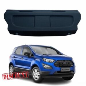 Car Parcel Shelf - Compatible with Ford Ecosport MK2 (2018-2023) | Sturdy Boot Cover with Clips and Cord for Extra Storage | Space Saving Car Accessories | Black