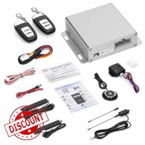 ERYUE Car Anti-Theft Alarm Remote Starter System PKE Keyless Entry Central Lock Kit with Smart Safety Features for Easy Remote Control and Enhanced Protection for All Vehicles (Silver)