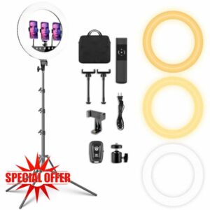 18 Inch LED Ring Light with 70" Tripod