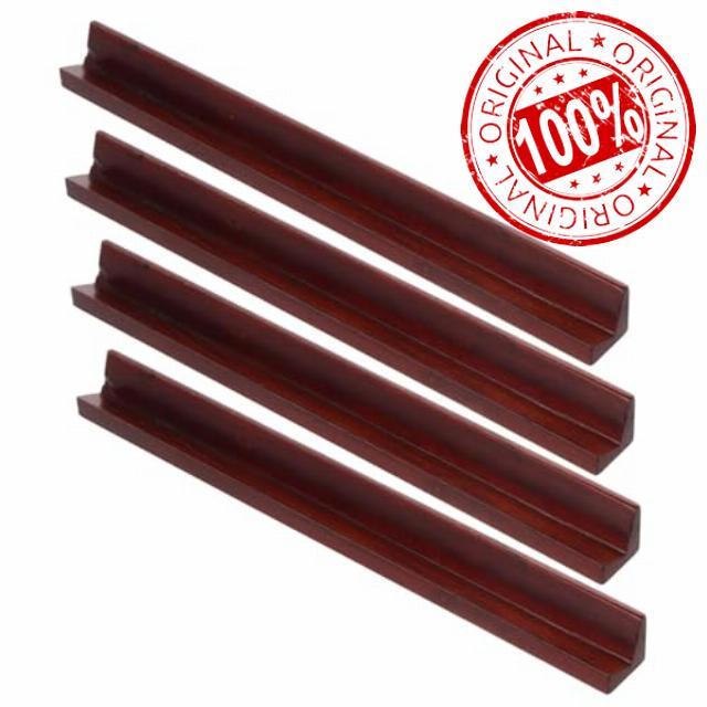 4PCS Wooden Mahjong Racks with Pushers - Game Stands for Mexican Train Dominoes