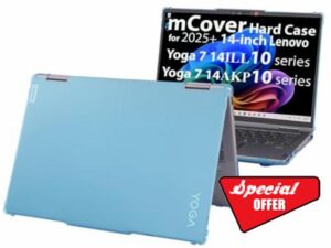 mCover case ONLY Compatible for 2025~2026 14-inch Lenovo Yoga 7 2-in-1 14ILL10 | 14AKP10 Series Windows Notebook Computers (NOT Fitting Any Other Models) (Aqua)