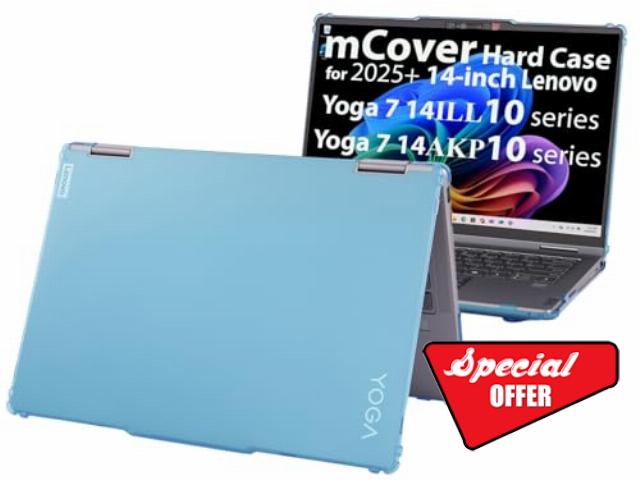 mCover case ONLY Compatible for 2025~2026 14-inch Lenovo Yoga 7 2-in-1 14ILL10 | 14AKP10 Series Windows Notebook Computers (NOT Fitting Any Other Models) (Aqua)