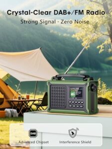 DAB/FM Wind Up Radio with Bluetooth 5.0