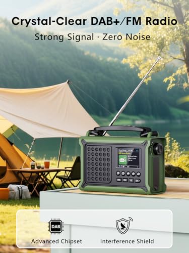DAB/FM Wind Up Radio with Bluetooth 5.0